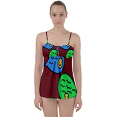 Version Colors Transparent Elements Emoticons Alpha Transparency Babydoll Tankini Set