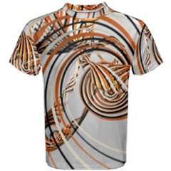 Splines Line Circle Brown Men s Cotton Tee by Mariart