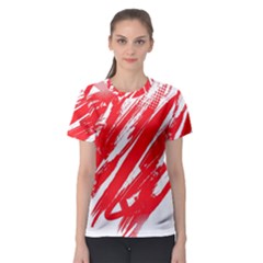 Valentines Day Heart Modern Red Polka Women s Sport Mesh Tee