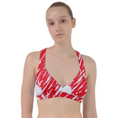 Valentines Day Heart Modern Red Polka Sweetheart Sports Bra by Mariart