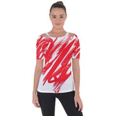 Valentines Day Heart Modern Red Polka Short Sleeve Top