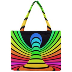 Twisted Motion Rainbow Colors Line Wave Chevron Waves Mini Tote Bag by Mariart