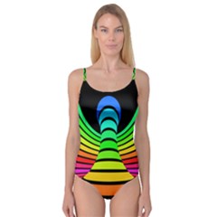 Twisted Motion Rainbow Colors Line Wave Chevron Waves Camisole Leotard  by Mariart