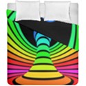 Twisted Motion Rainbow Colors Line Wave Chevron Waves Duvet Cover Double Side (California King Size) View2