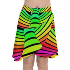 Twisted Motion Rainbow Colors Line Wave Chevron Waves Chiffon Wrap