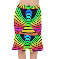 Twisted Motion Rainbow Colors Line Wave Chevron Waves Mermaid Skirt by Mariart