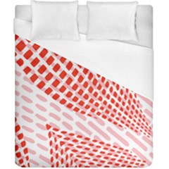 Waves Wave Learning Connection Polka Red Pink Chevron Duvet Cover (california King Size) by Mariart