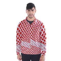 Waves Wave Learning Connection Polka Red Pink Chevron Wind Breaker (men)