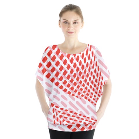 Waves Wave Learning Connection Polka Red Pink Chevron Blouse by Mariart