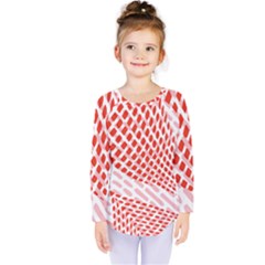 Waves Wave Learning Connection Polka Red Pink Chevron Kids  Long Sleeve Tee