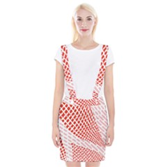 Waves Wave Learning Connection Polka Red Pink Chevron Braces Suspender Skirt by Mariart