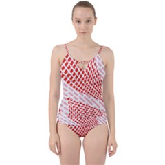 Waves Wave Learning Connection Polka Red Pink Chevron Cut Out Top Tankini Set by Mariart