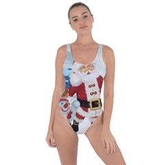 Funny Santa Claus With Snowman Bring Sexy Back Swimsuit by FantasyWorld7