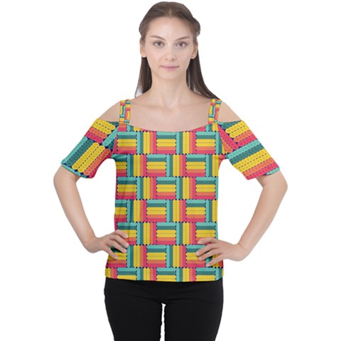 Soft Spheres Pattern Cutout Shoulder Tee by linceazul