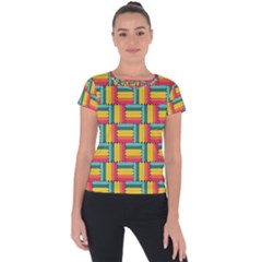 Soft Spheres Pattern Short Sleeve Sports Top  by linceazul