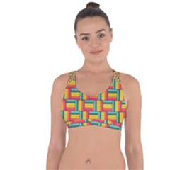 Soft Spheres Pattern Cross String Back Sports Bra