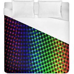 Digitally Created Halftone Dots Abstract Background Design Duvet Cover (king Size) by Nexatart