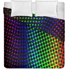 Digitally Created Halftone Dots Abstract Background Design Duvet Cover Double Side (king Size)