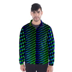 Digitally Created Halftone Dots Abstract Background Design Wind Breaker (men) by Nexatart