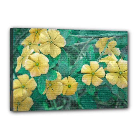 Yellow Flowers At Nature Canvas 18  X 12  by dflcprints