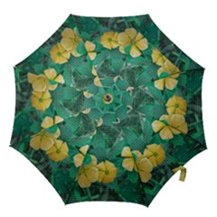 Yellow Flowers At Nature Hook Handle Umbrellas (small) by dflcprints