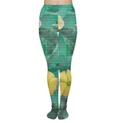 Yellow Flowers At Nature Women s Tights