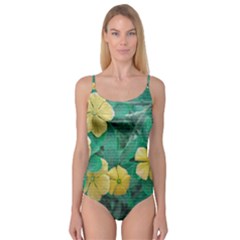 Yellow Flowers At Nature Camisole Leotard  by dflcprints