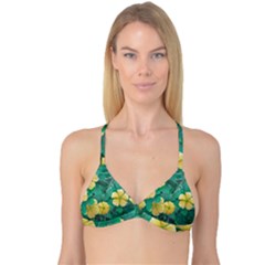 Yellow Flowers At Nature Reversible Tri Bikini Top by dflcprints