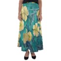 Yellow Flowers At Nature Flared Maxi Skirt View1