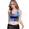 Background Chaos Mess Colorful Racer Back Crop Top View1