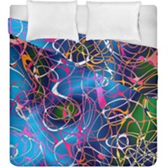 Background Chaos Mess Colorful Duvet Cover Double Side (king Size) by Nexatart