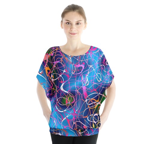 Background Chaos Mess Colorful Blouse by Nexatart