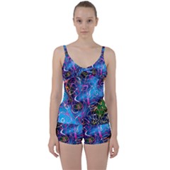 Background Chaos Mess Colorful Tie Front Two Piece Tankini