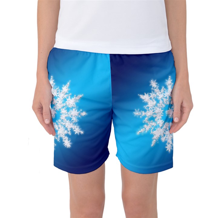 Background Christmas Star Women s Basketball Shorts