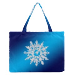 Background Christmas Star Zipper Medium Tote Bag by Nexatart