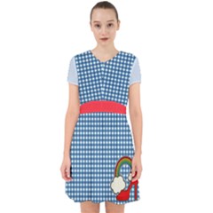 Blue Pattern Oz Inspired Adorable In Chiffon Dress