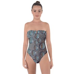 Drop Of Water Condensation Fractal Tie Back One Piece Swimsuit