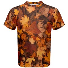 Fall Foliage Autumn Leaves October Men s Cotton Tee by Nexatart