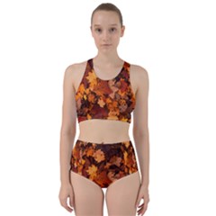 Fall Foliage Autumn Leaves October Racer Back Bikini Set