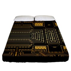 Board Digitization Circuits Fitted Sheet (king Size) by Nexatart