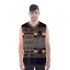 Board Digitization Circuits Men s Basketball Tank Top by Nexatart