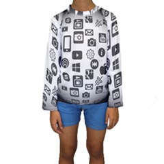 Icon Ball Logo Google Networking Kids  Long Sleeve Swimwear by Nexatart