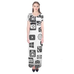 Icon Ball Logo Google Networking Short Sleeve Maxi Dress by Nexatart