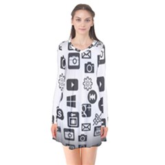 Icon Ball Logo Google Networking Flare Dress by Nexatart