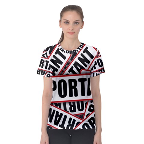 Important Stamp Imprint Women s Sport Mesh Tee by Nexatart