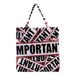 Important Stamp Imprint Grocery Tote Bag by Nexatart