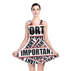 Important Stamp Imprint Reversible Skater Dress by Nexatart