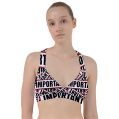 Important Stamp Imprint Sweetheart Sports Bra by Nexatart