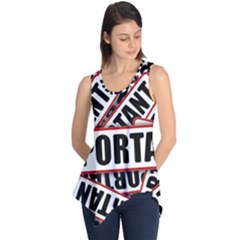 Important Stamp Imprint Sleeveless Tunic by Nexatart