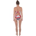 Important Stamp Imprint Tie Back One Piece Swimsuit View2